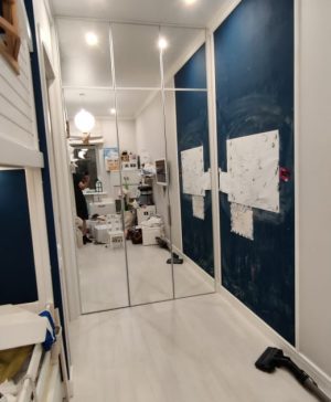 Распашной шкаф с зеркалом в коридор №1 1616